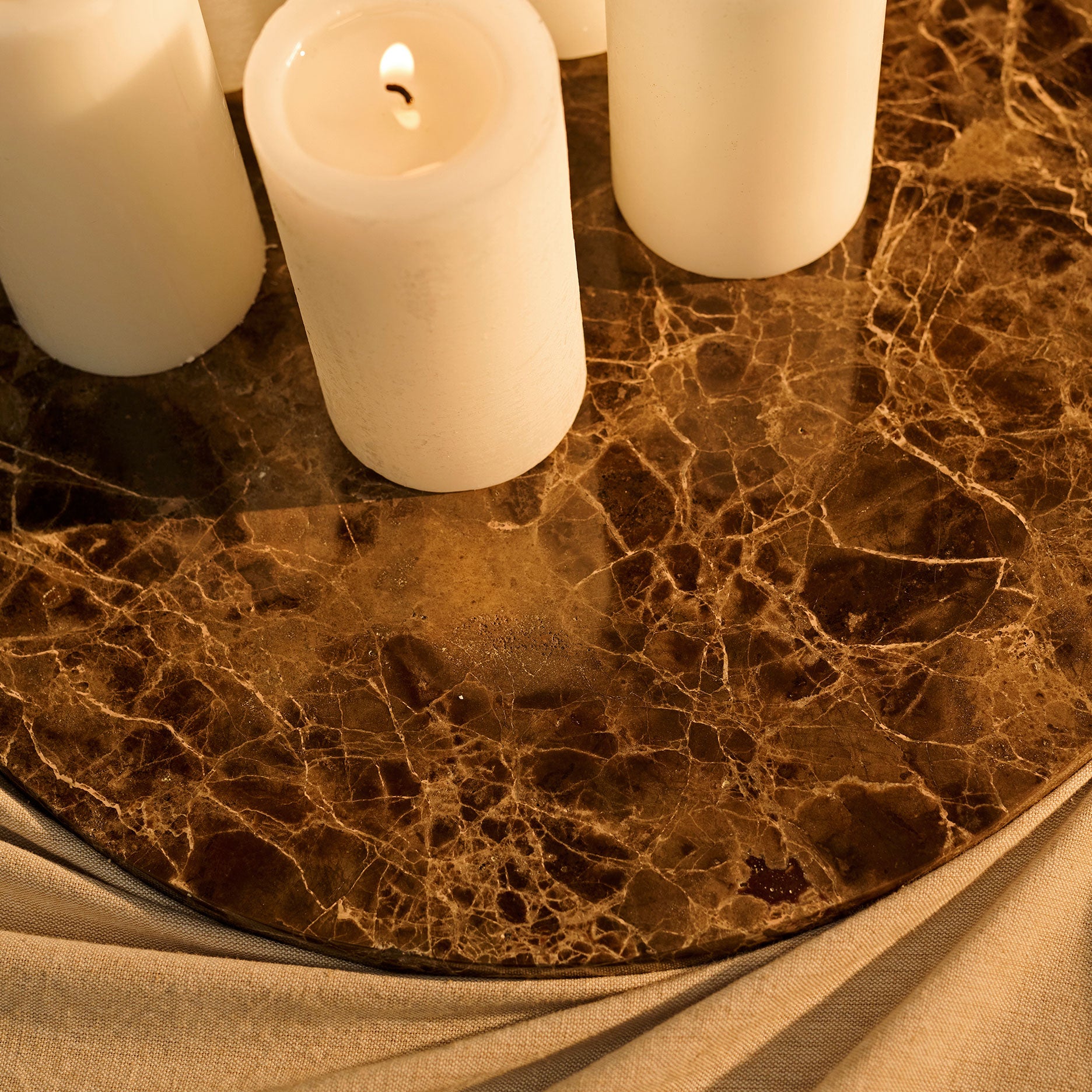 Marble II runde Marmorplatte